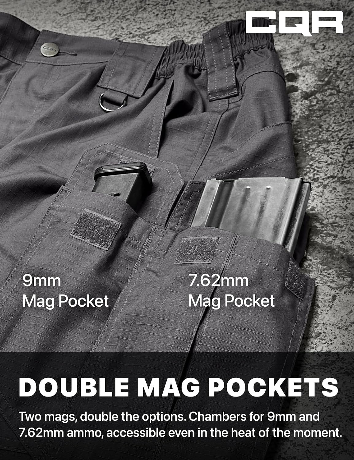 CQR Men's Tactical Pants, Water Resistant Ripstop Cargo Pants, Lightweight EDC Work Hiking Pants, Outdoor Apparel