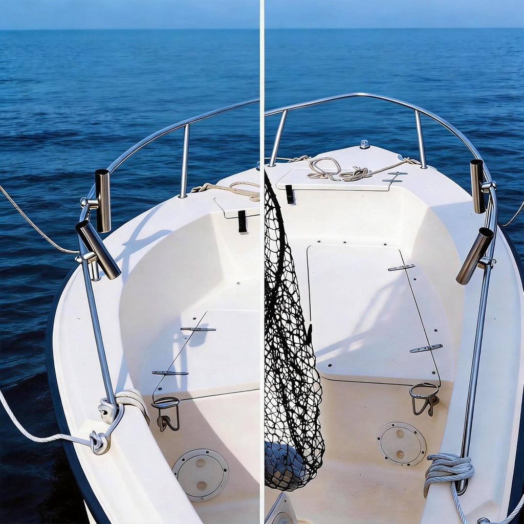 Stainless Clamp on Fishing Rod Holder (Rail 0.7" - 2")