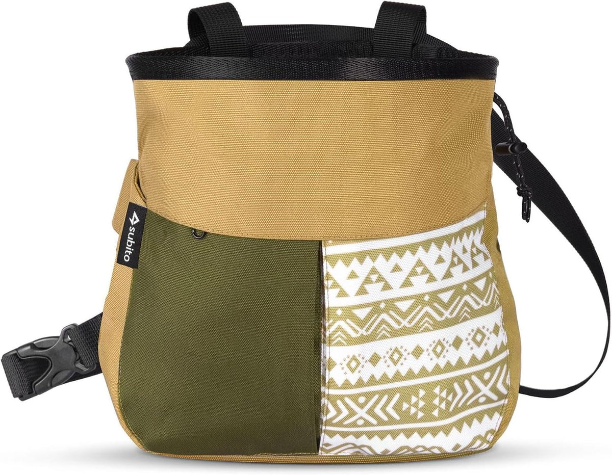 Climbing Chalk Bag, Large Capacity Rock Climbing Chalk Bag for Bouldering, Weightlifting, Gym, Disc Golf & Wall Climbing, Durable Bouldering Chalk Bucket