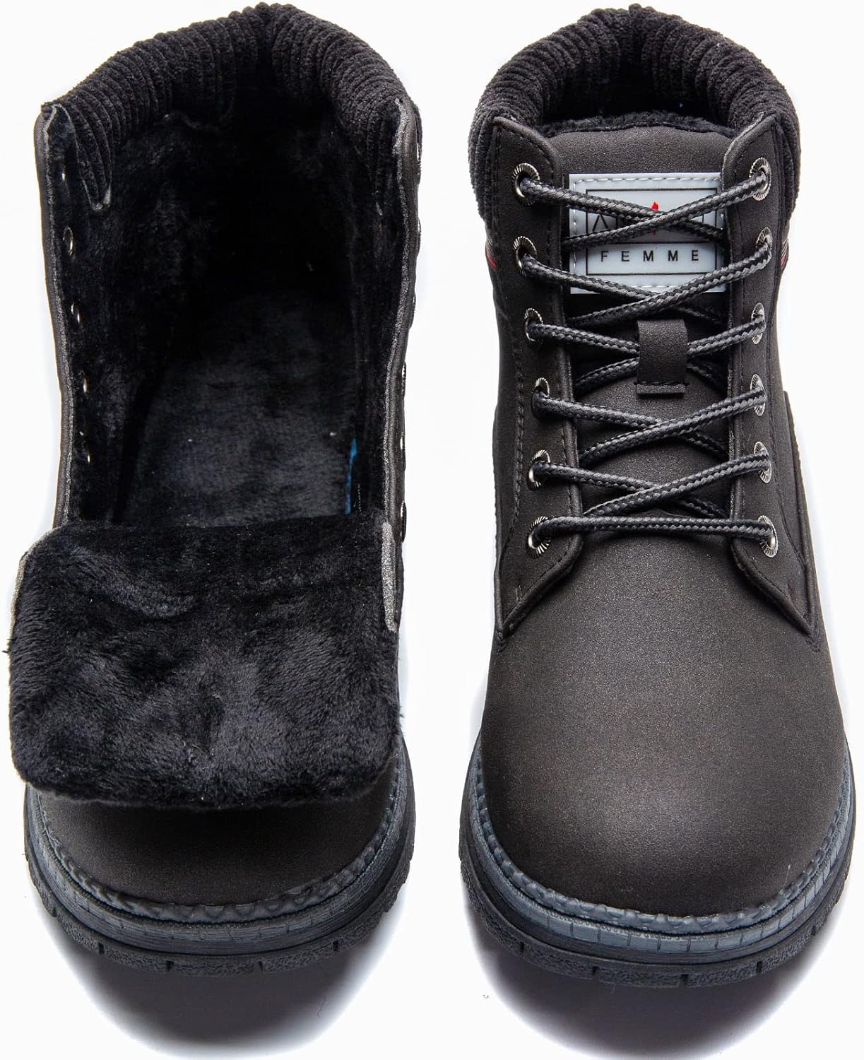 ANJOUFEMME Outdoor Hiking Boots for Women Waterproof - Womens Ankle Boots Lightweight Snow Winter Boots for Trekking Walking