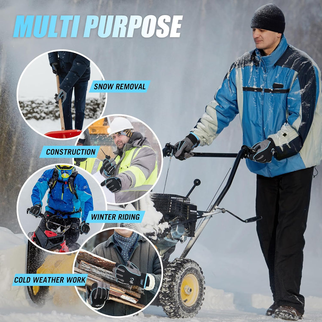 HANDLANDY Winter Work Gloves, 3M Thinsulate Waterproof Insulated Glove for Men Women