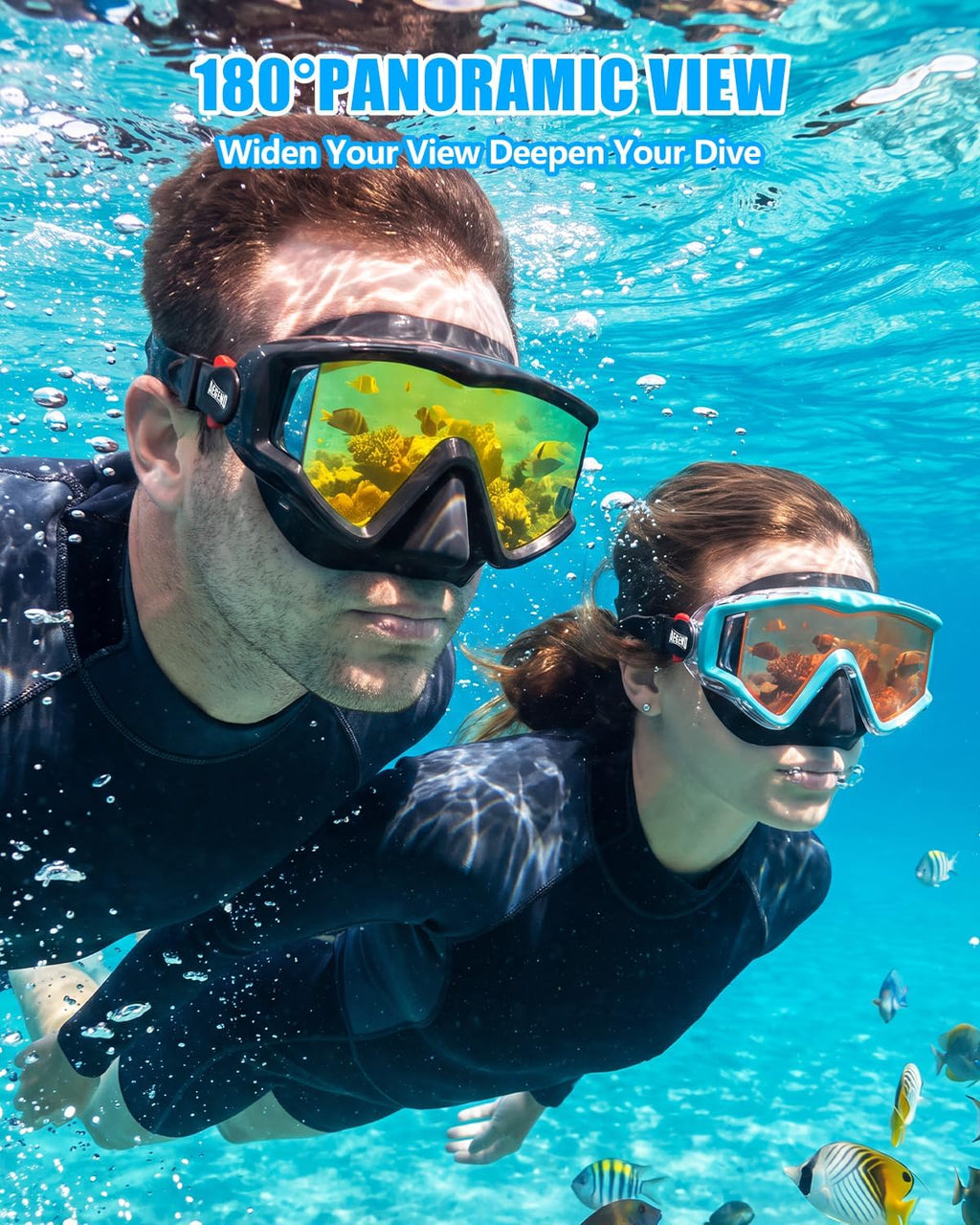 Aegend Swim Goggles for Adult 220° Wide View Anti-Fog Goggles for Swimmming