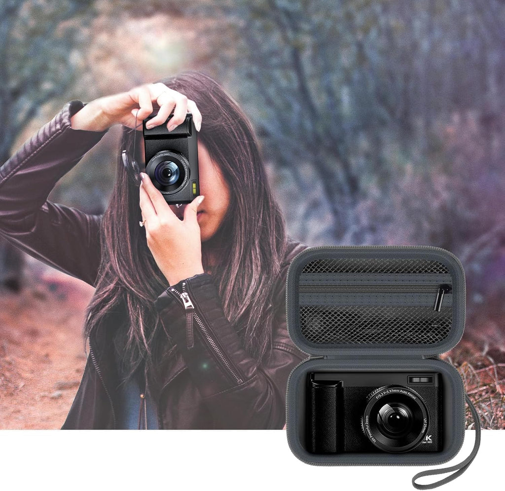 Digital Camera Case Compatible with TEBNGIHNM for Duluvulu for Oiadek for zheozeig for Zostuic for Toiauaha 4K Vlogging Camera. Storage Holder Bag for Canon PowerShot (Box Only)- Grey