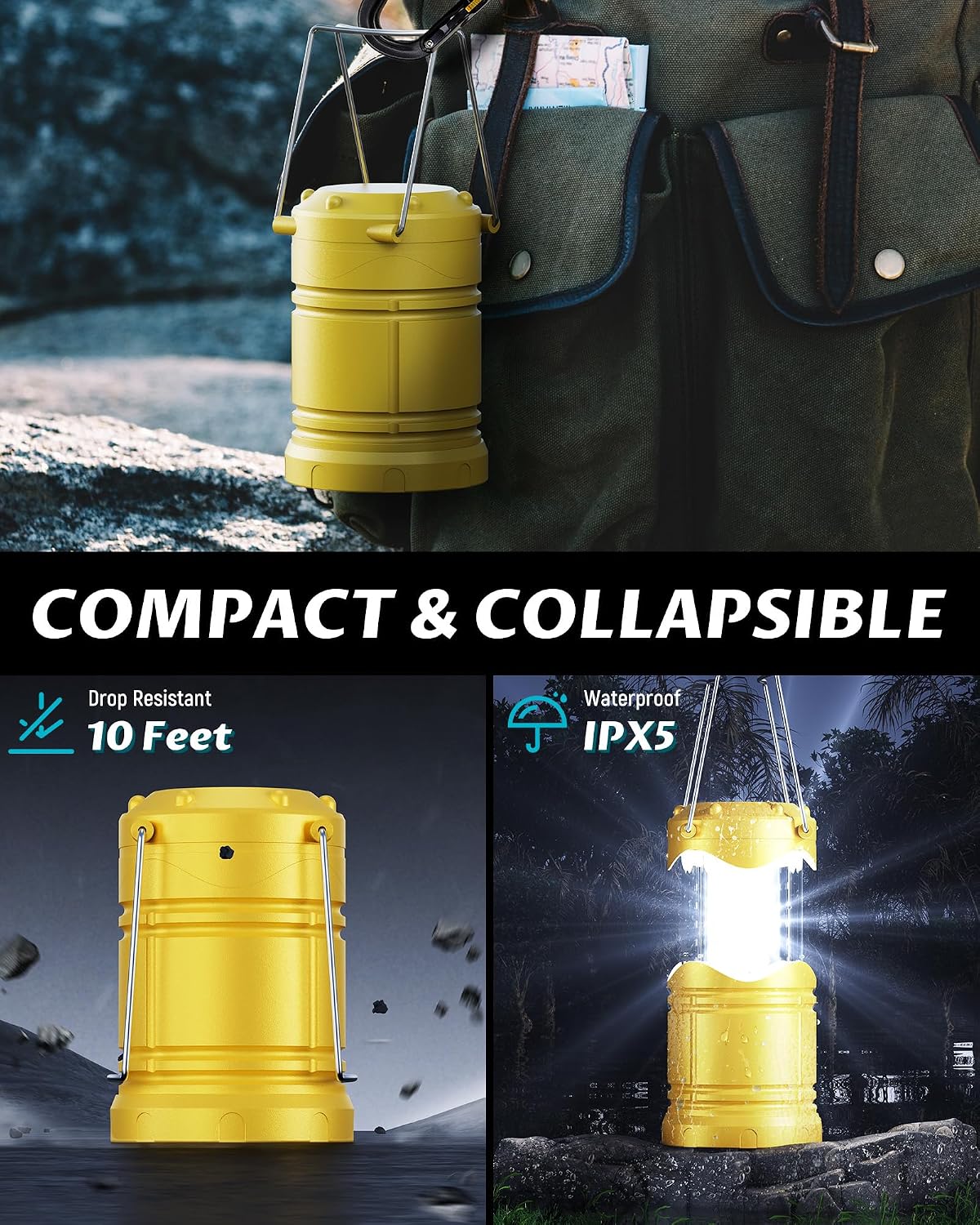 Lichamp 4 Pack LED Camping Lanterns, A4YL