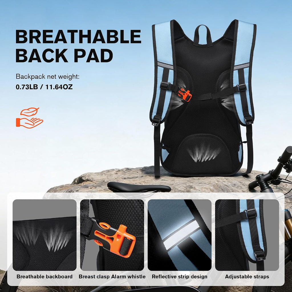 Ultra-Light Soft Hiking Daypack With Cushioned Breathable Back Panel