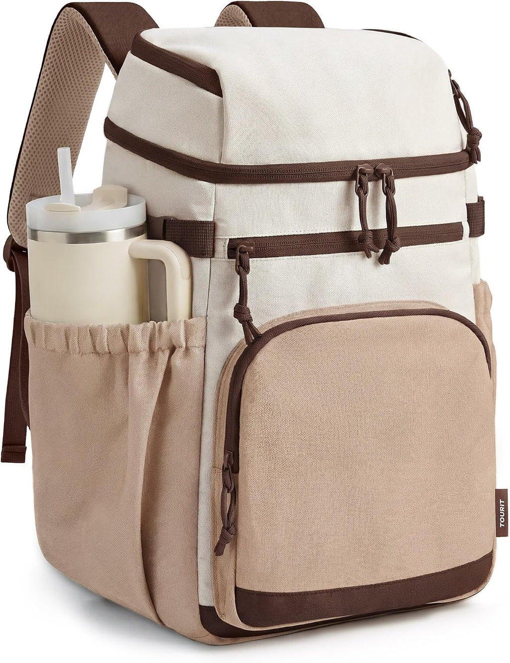 TOURIT 30 Cans Insulated Double Deck Lunch Cooler Backpack