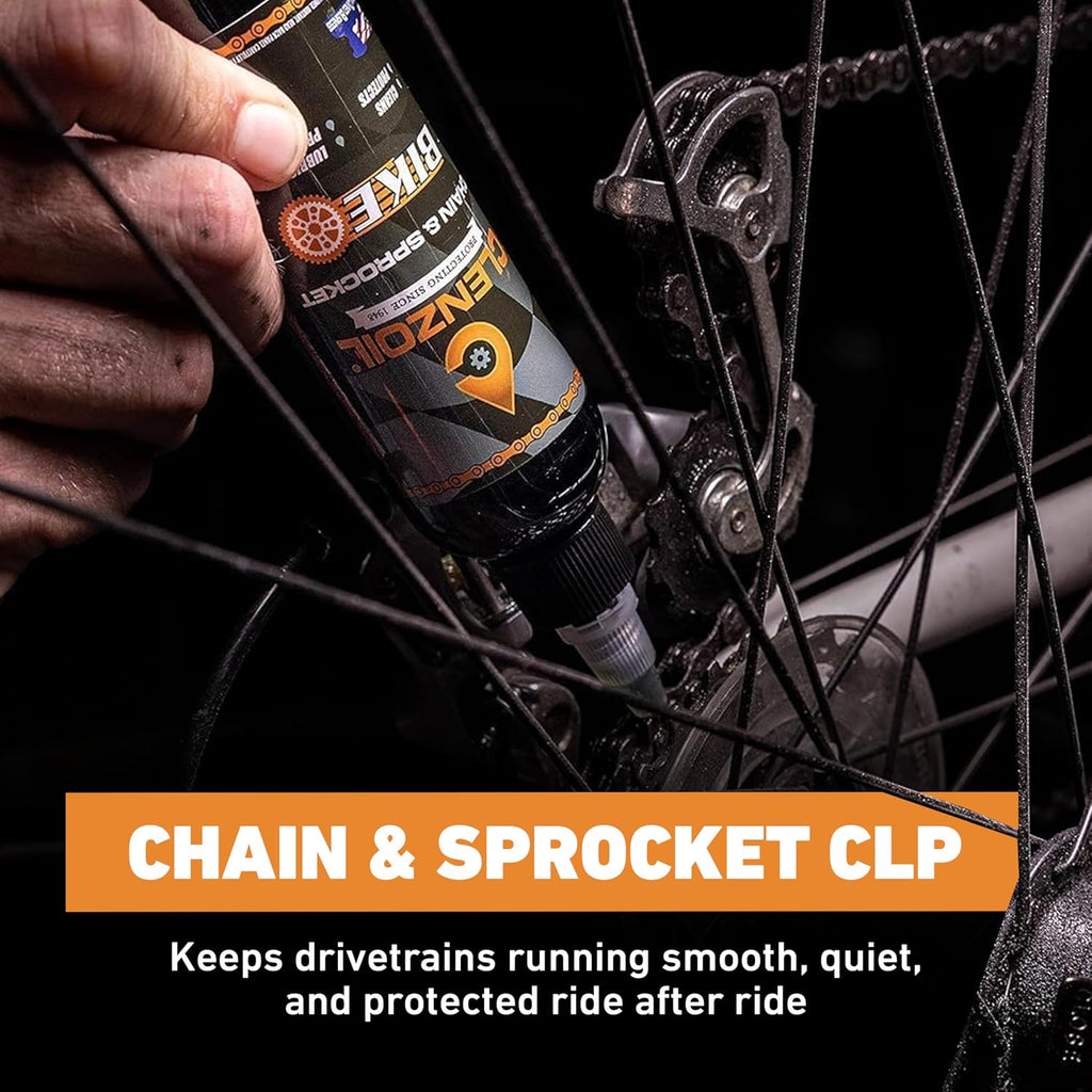 Clenzoil Chain & Sprocket CLP - 4 oz Bottle, Wet & Dry Lube Performance