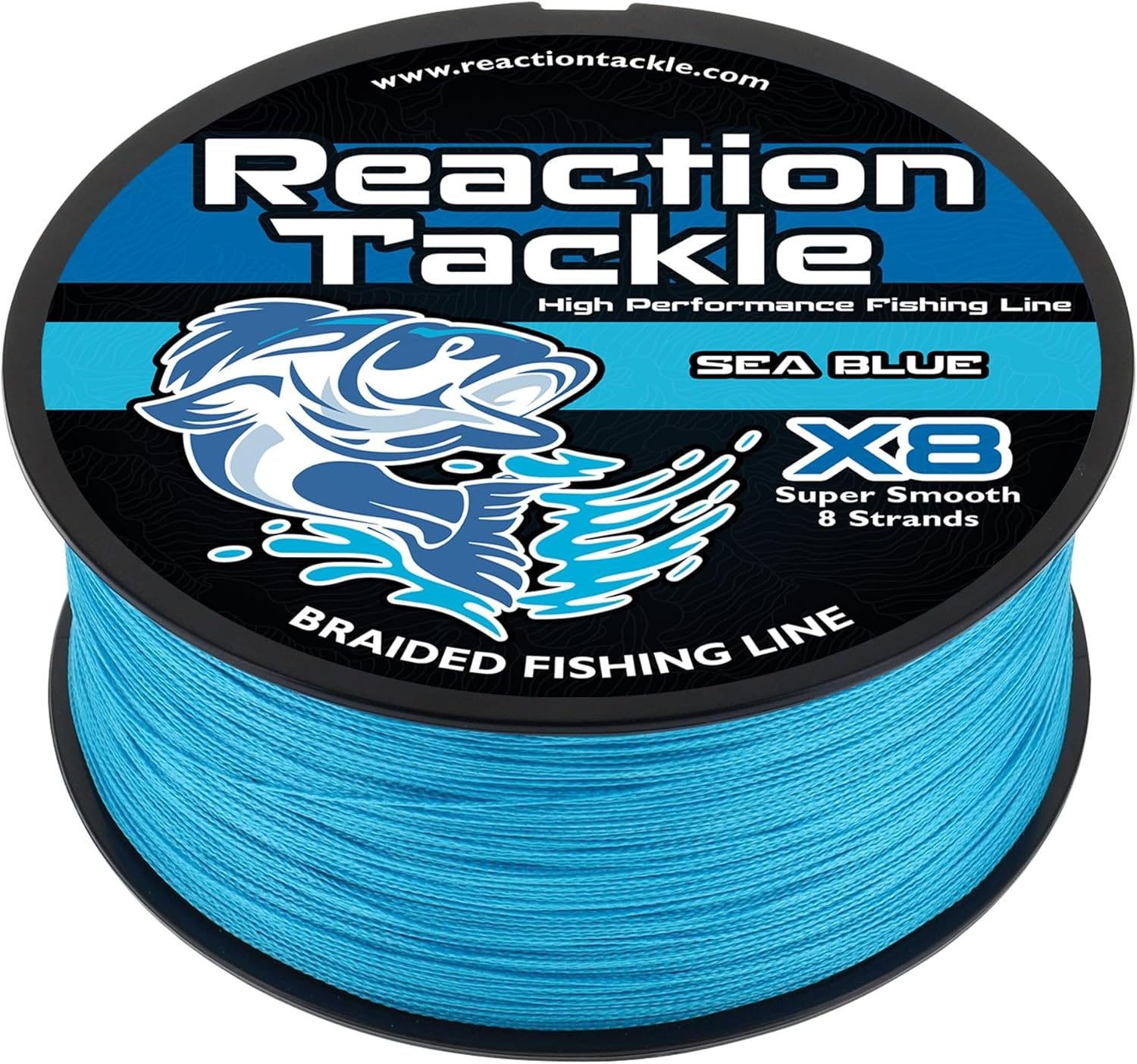 Reaction Tackle Braided Fishing Line - Pro Grade Power Performance for Saltwater or Freshwater Fish - Colored Fishing Line Braid for Extra Visibility