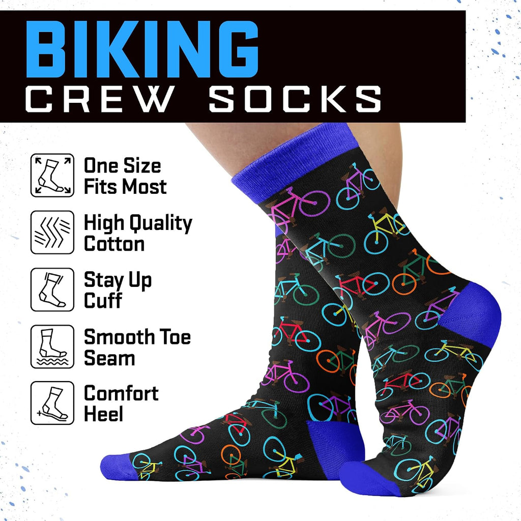Mountain Bike Accessories - Gifts for Cyclists, Best Cycling Socks for Men, Funny Biker Gifts for Men Who Love Riding