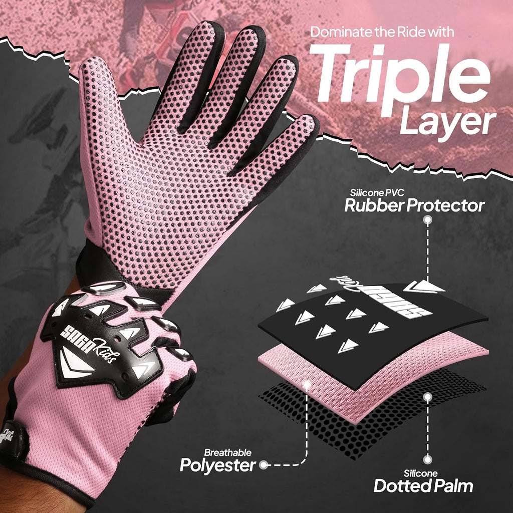 Youth Motocross Gloves – Antislip Kids Dirt Bike Gloves