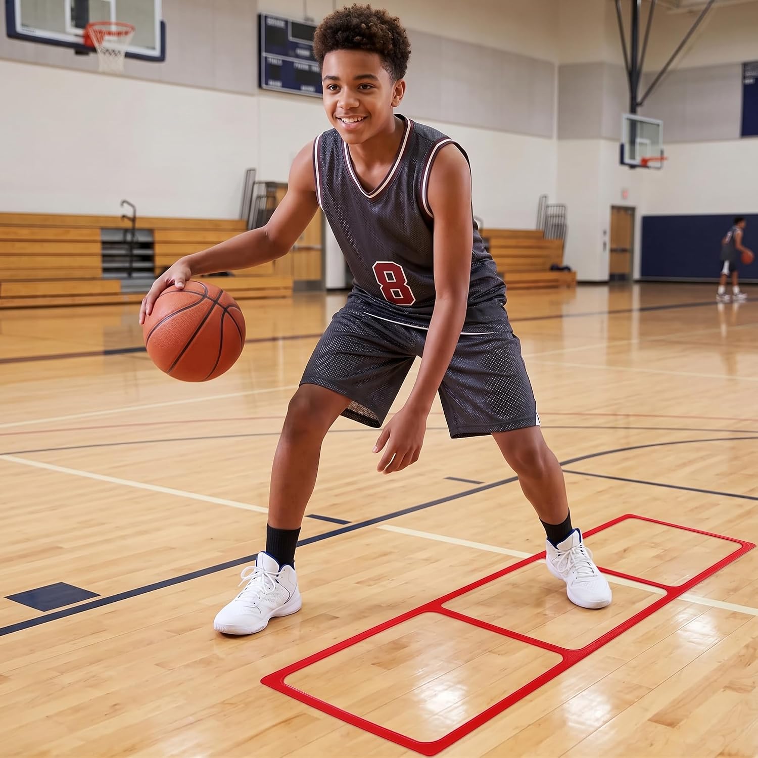 One-Piece Silicone Agile Ladder 1 PC Suitable for Sports & Fitness Step Training Soccer Footwork Practice Street Dance Step Training Auxiliary Kit for Various Indoor and Outdoor Floor Areas