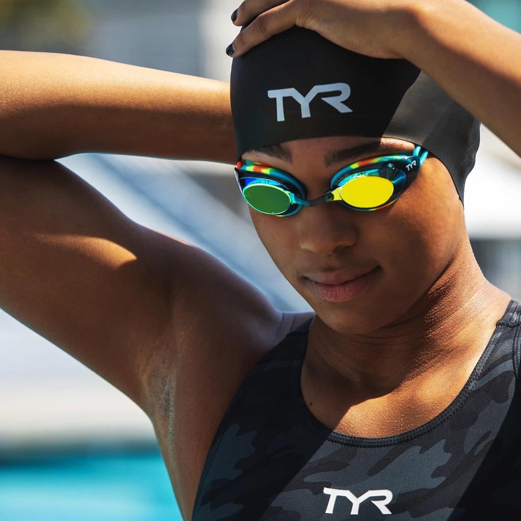 TYR Adult Blackhawk Racing Goggles - Streamlined Performance Swim Goggles