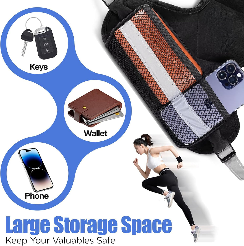 Weighted Vest Women Men - Adjustable Weighted Vest Woman with 6 Ironsand Weights, 4-10lb/11-20lb/21-32lb Vest for Walking, Running, Fitness, Strength Training, Workouts