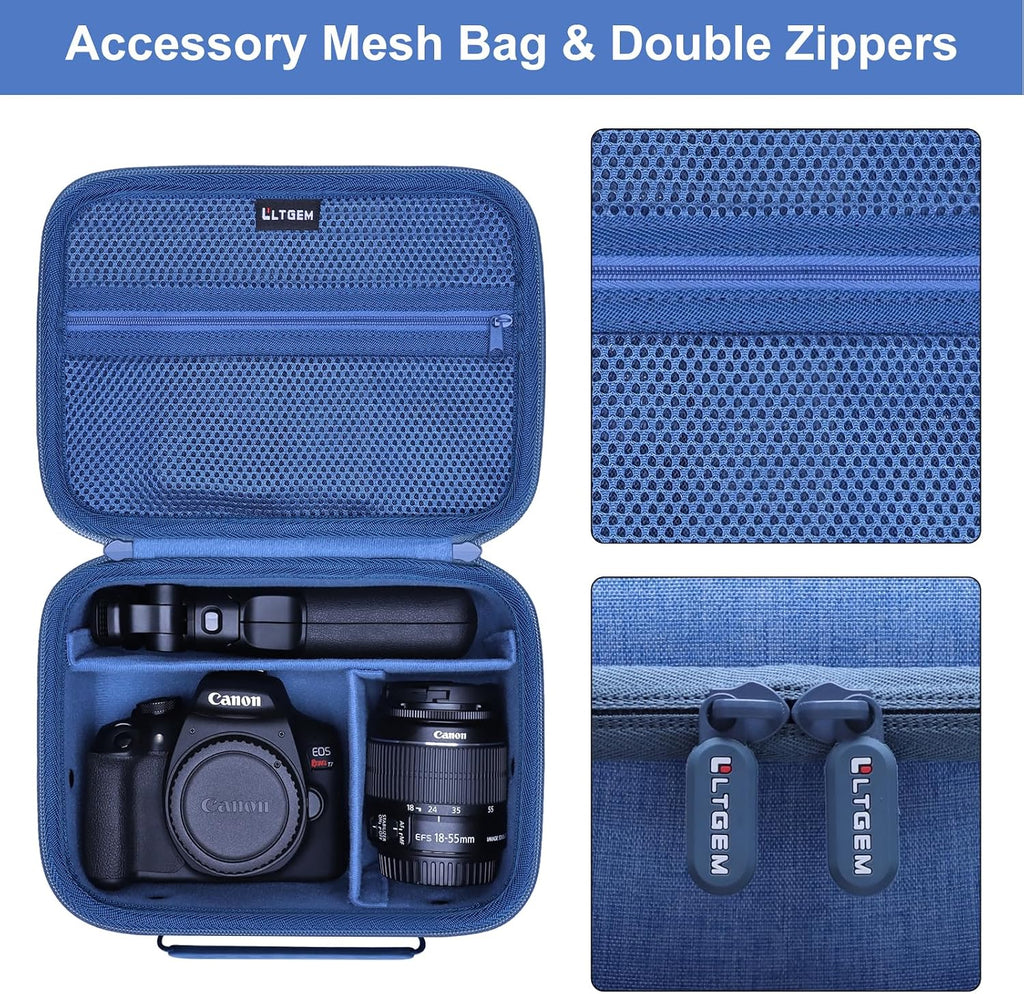 Small Camera Case Bag for Canon EOS Rebel T7/R50//R100 DSLR Camera Blue