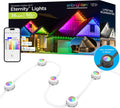 Enbrighten Eternity Permanent Outdoor Lights, 50ft with 36 RGBWIC LED Lights, App‑Controlled, Cuttable, Christmas, Accent & Year‑Round Eave Lighting, Works with Alexa & Google Home, 81102