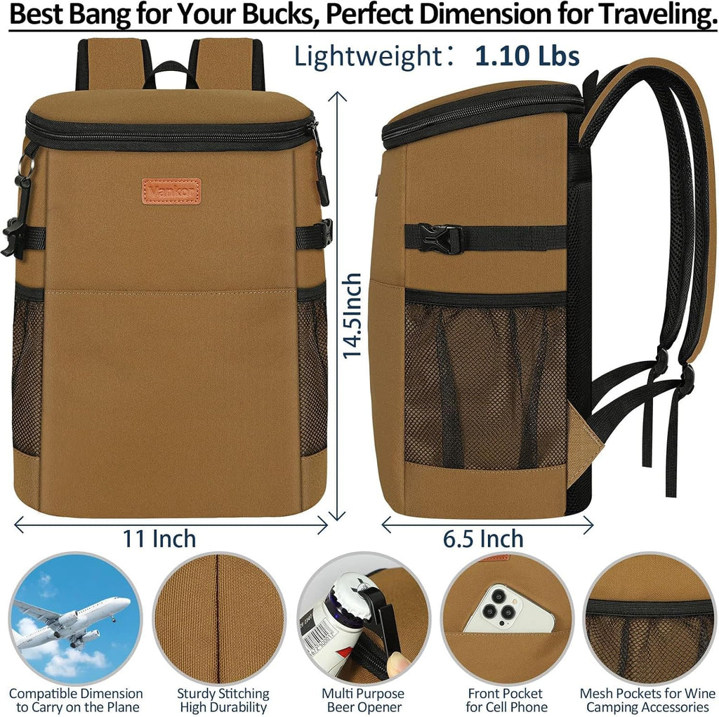 Vankor Camping Cooler Backpack Insulated Waterproof