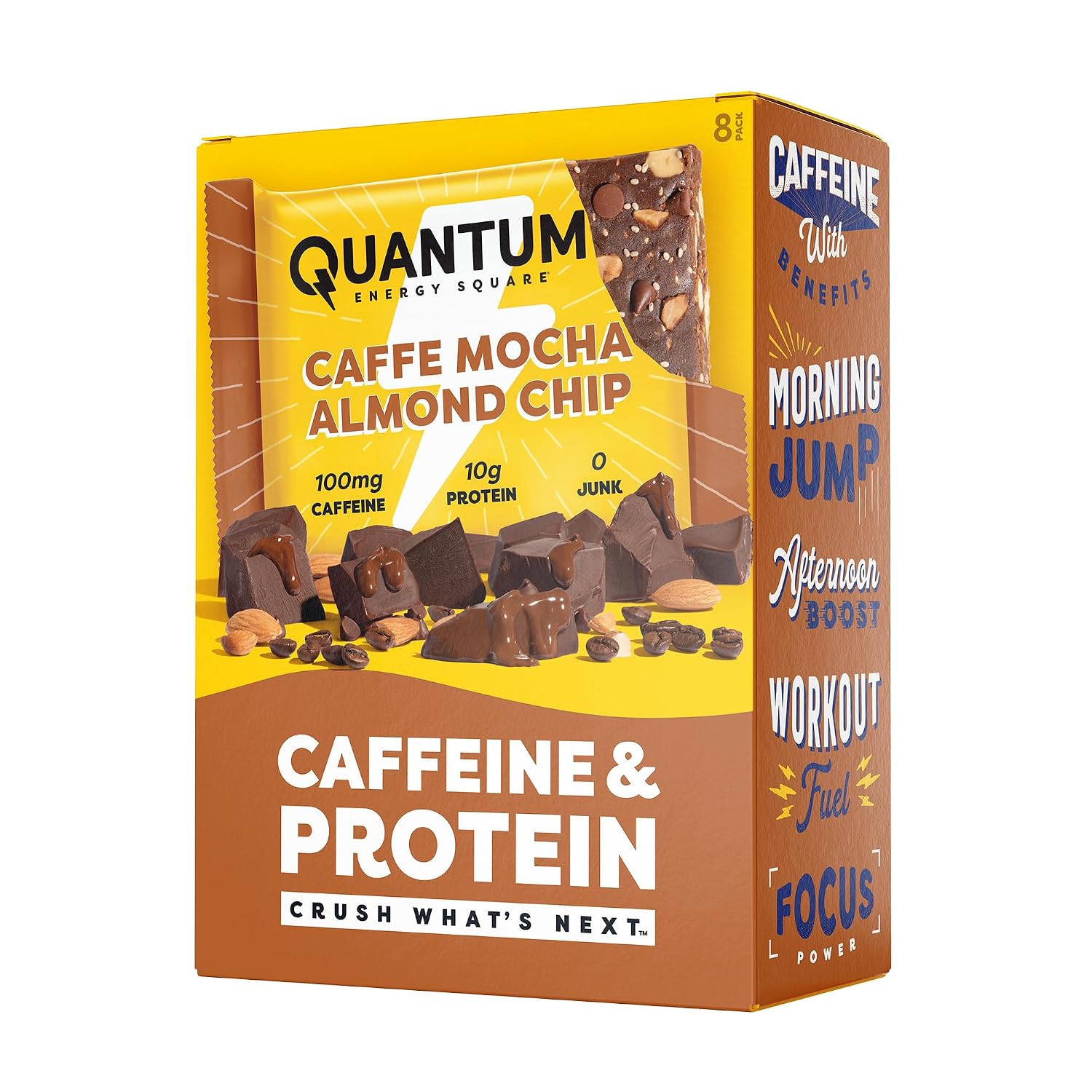 QES Energy Bar, Caffe Mocha, Caffeine, 10g Protein, Gluten Free, Vegan