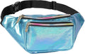 SoJourner Waterproof Holographic Fanny Pack, Blue Glitter
