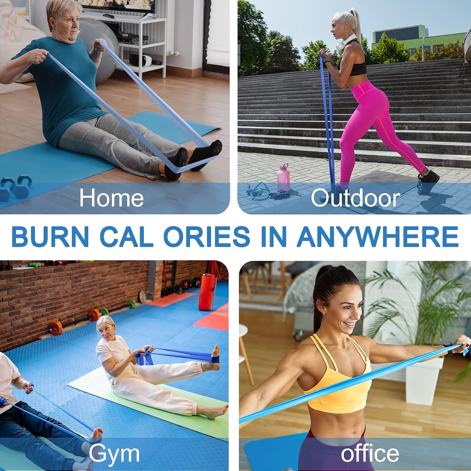 Resistance Bands for Working Out, Physical Therapy, Exercise, Pilates, Yoga