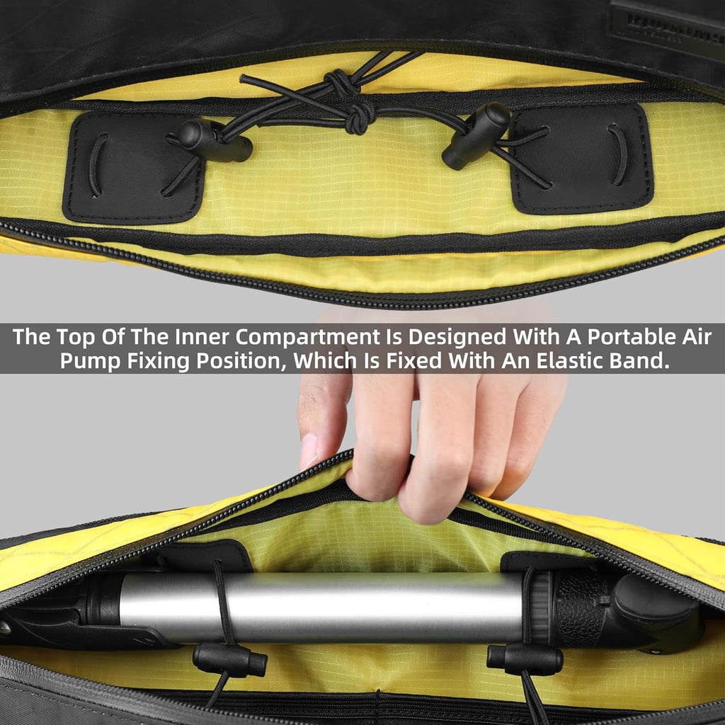 Bike Frame Bag Bike Triangle Bag Bicycle Pouch Under Tube Bag 2.9L with Dual Side Mesh Pockets for MTB Road Bike Cycling Commuting and Outdoor Adventures