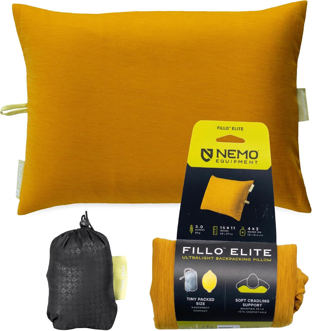NEMO Equipment Fillo Elite Camping Pillow - Mango/Citron