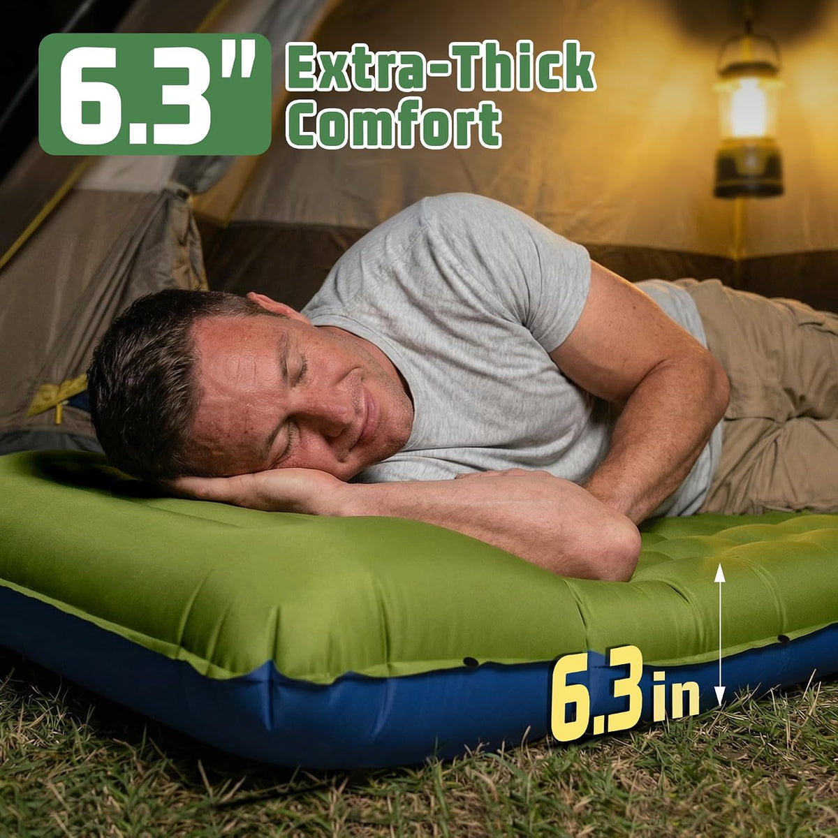 6.3 Inch Sleeping Pad Air Mattress for Camping