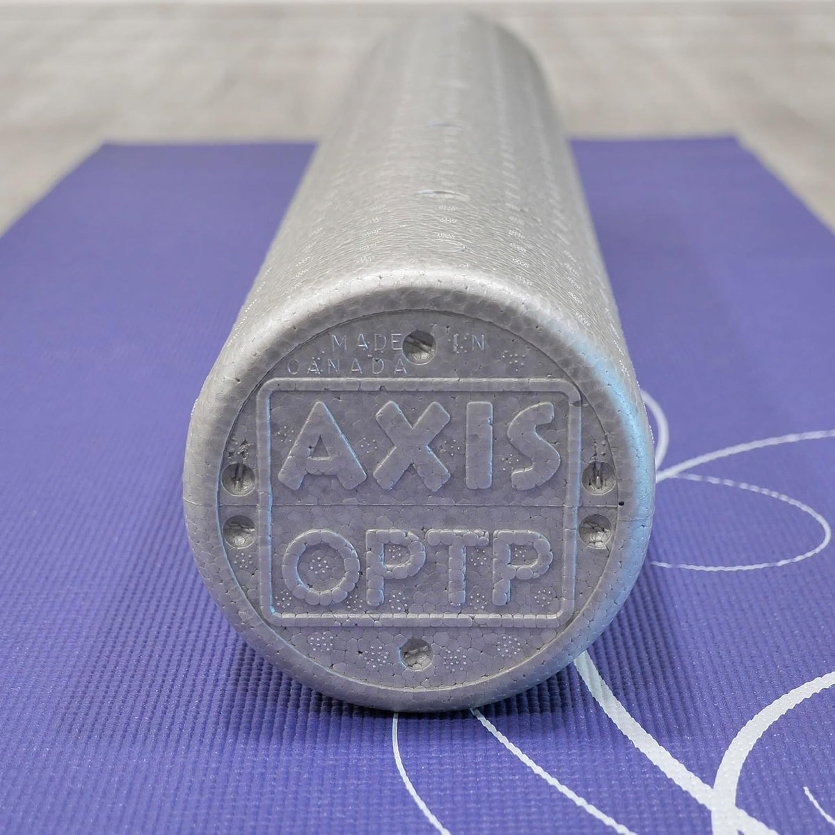 OPTP Silver AXIS Moderately Firm Foam Roller – Round, Silver, 36" x 6"