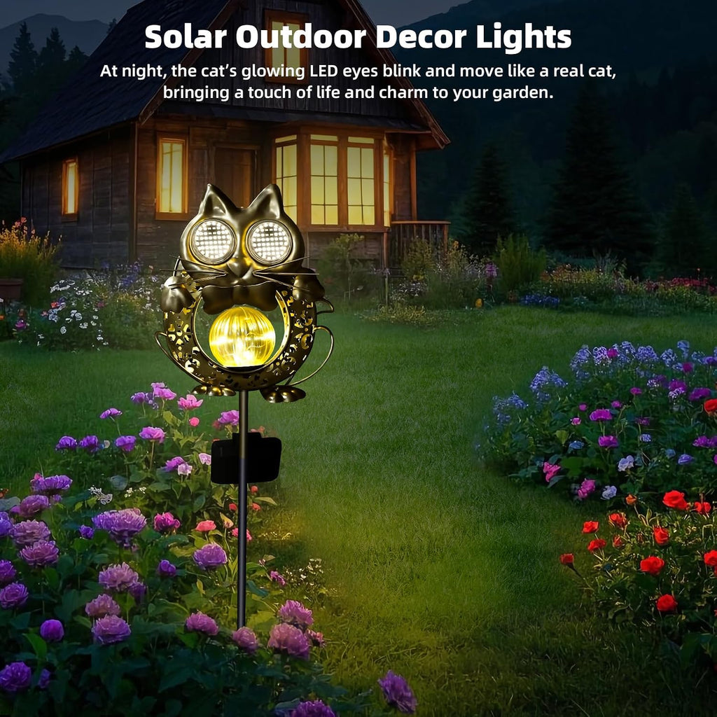 SRNPMIU Solar Lights Outdoor Decor, Solar Cat Yard Decorations Outdoor