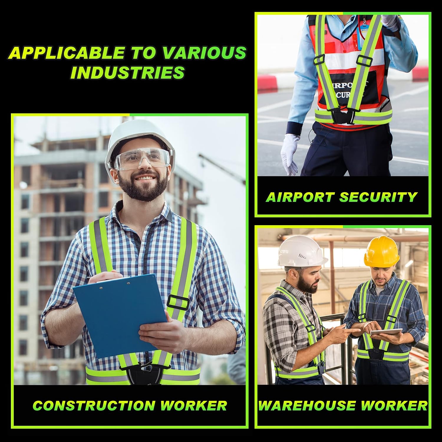 Hercicy Reflective Vest High Visibility Safety Vests Bulk