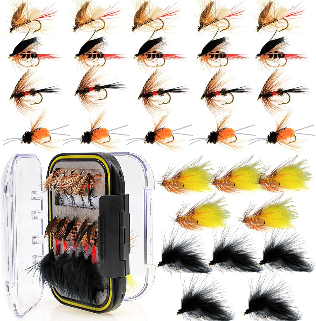 Fly Fishing Poppers Dry Flies Topwater Lures Bass Trout Kit Pro XL
