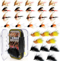Fly Fishing Poppers Dry Flies Topwater Lures Bass Trout Kit Pro XL