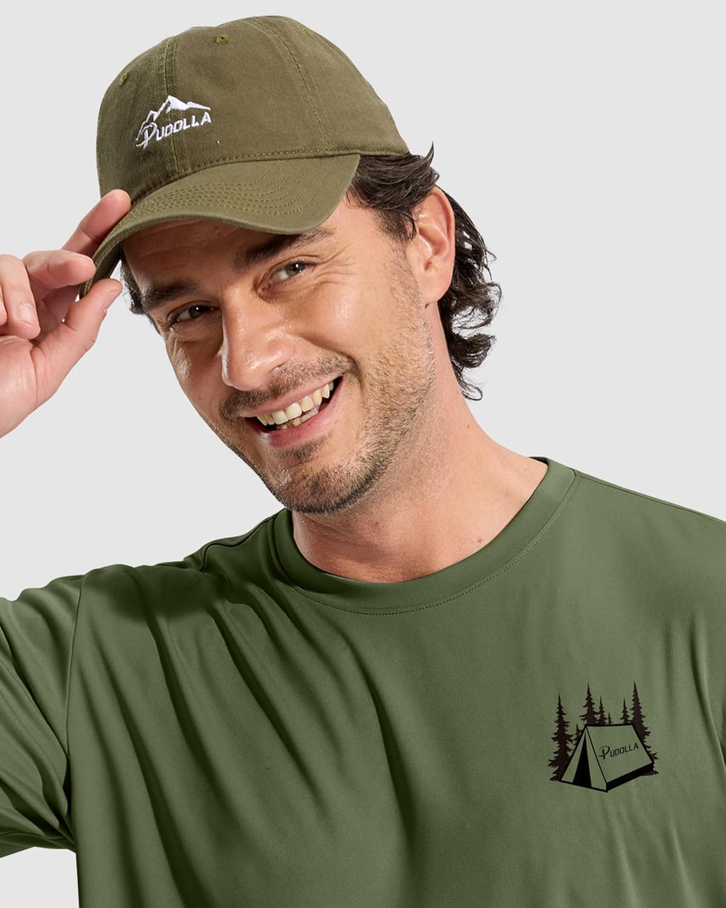 Pudolla Men's Fishing Swim Graphic Shirts Short Sleeve Sun Protection UV UPF 50+ SPF Tee Quick Dry Lightweight Water Tops