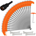 HORUSDY 20 Pack 20CM / 8-Inch Heavy Duty Tent Stakes Awning Pegs Camping Stakes with 4 x 13ft Rope & 1 Stopper T Pull Hook