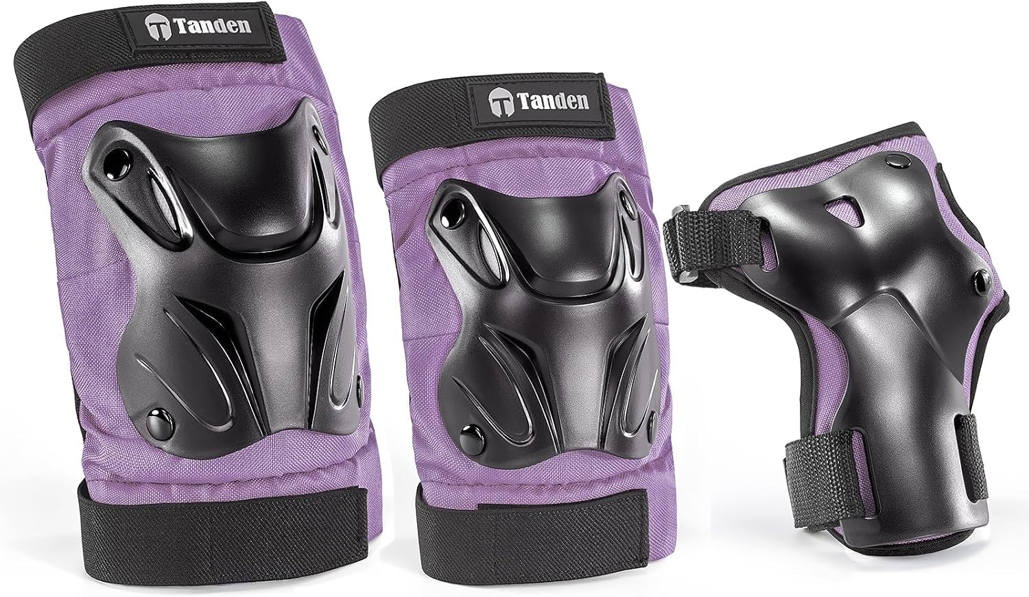 Tanden Skating Protective Gear Knee and Elbow Pads Wrist Guards for Roller Skating Skateboarding, Skate Pads Adult Knee Pads
