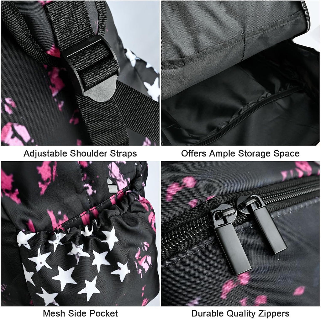 Camo Deer School Backpack for Girls Boys Teens Bookbag 17 Inch Laptop Backpack for Sports Travel Camping