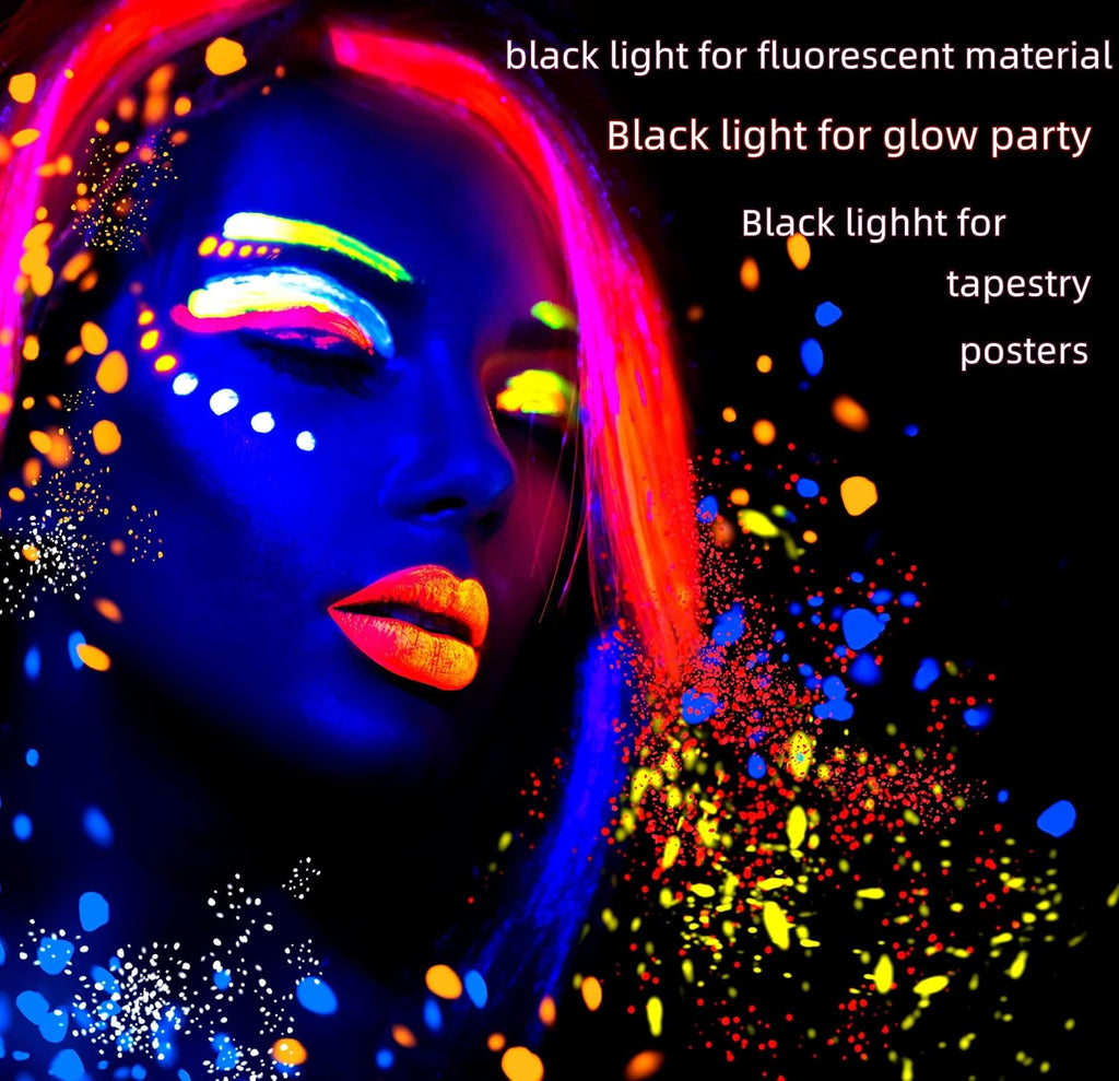 UV Black Light Bar 1ft LED Blacklight Strip Lights for Fluorescent Tapestry