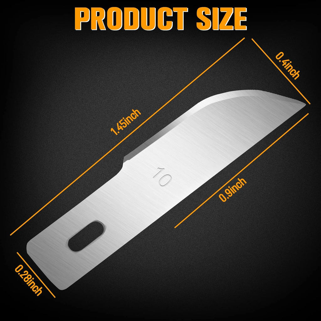 JETMORE 100 Pack Exacto Blades #10, Craft Knife Blades with Storage Box