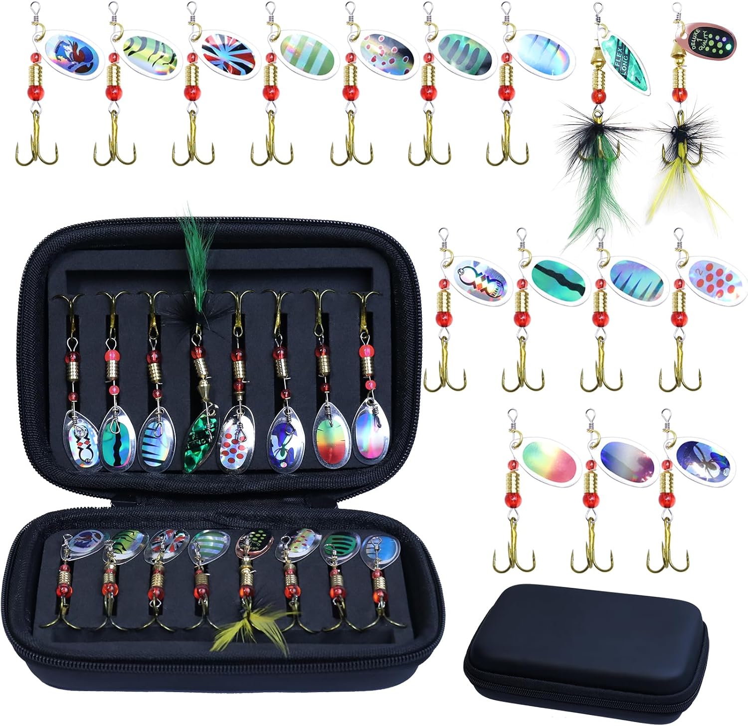 Inmorven Soft Fishing Lures Shad Minnow Swimbaits, Pre-Rigged Jig Head Paddle Tail Swimbaits for Freshwater and Saltwater, Jigs Fishing Bait for Bass Crappie Trout Walleye, Fishing Gifts for Men