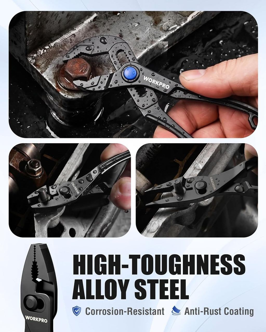 WORKPRO 3-Piece Mini Pliers Set with Pouch, Pocket Pliers, EDC Tool Gift
