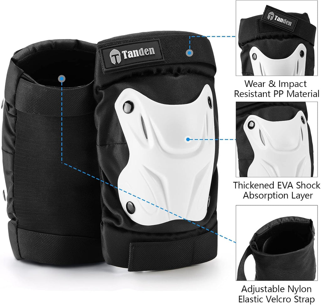 Tanden Skating Protective Gear Knee and Elbow Pads Wrist Guards for Roller Skating Skateboarding, Skate Pads Adult Knee Pads