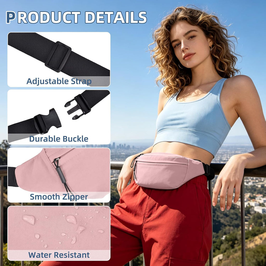ZOORON Fanny Packs for Women Men Crossbody Waist Pack Bag Running Belt