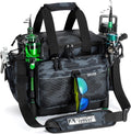 Ghosthorn Large Fishing Tackle Bag with Rod Holder Waterproof Gear Storage
