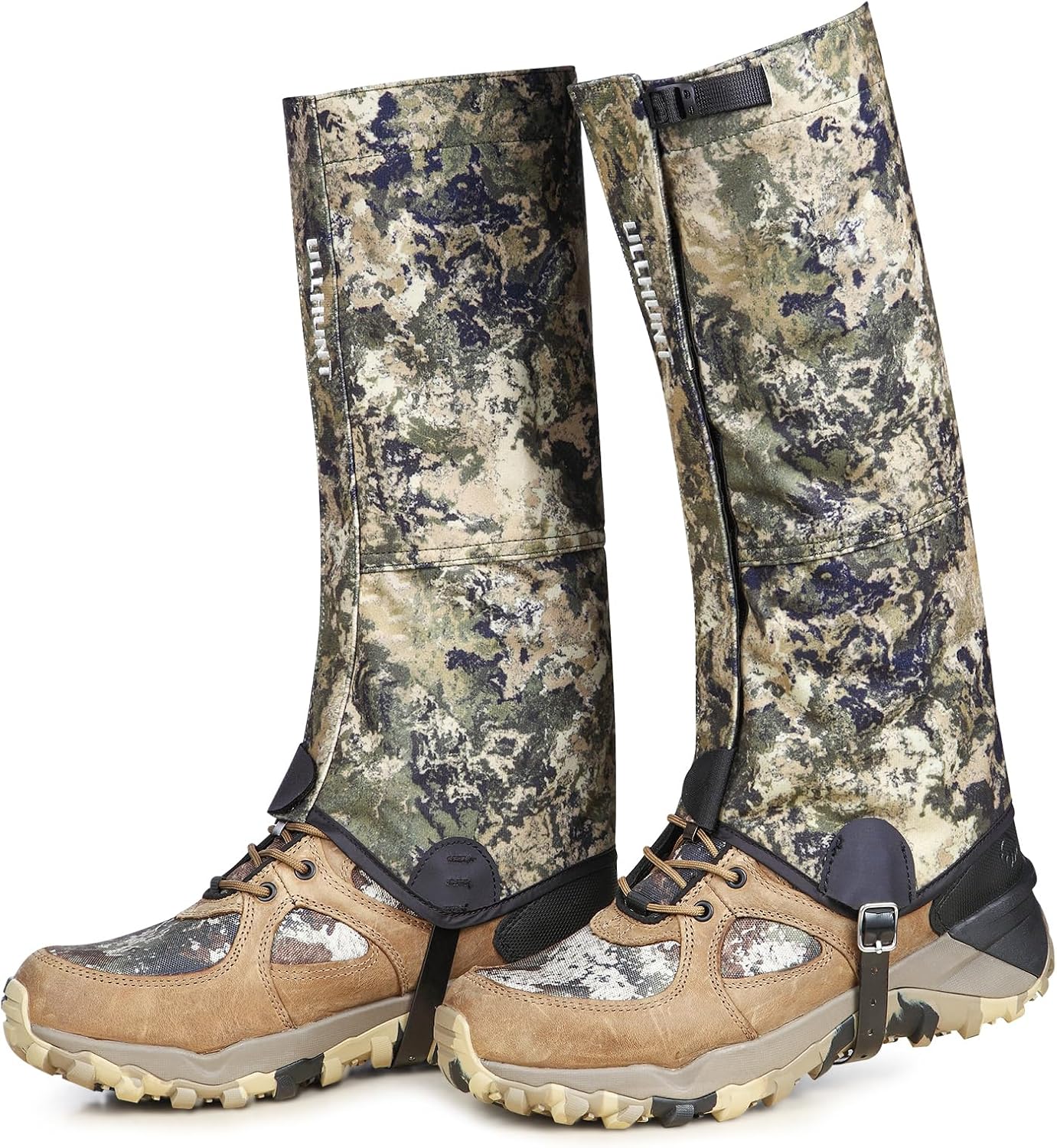 QOGIR Hunting Gaiters Boot Gaiters, Durable Leg Gaiters for Hunting, Waterproof Hiking Gaiters, Adjustable Snow Boot Gaiters