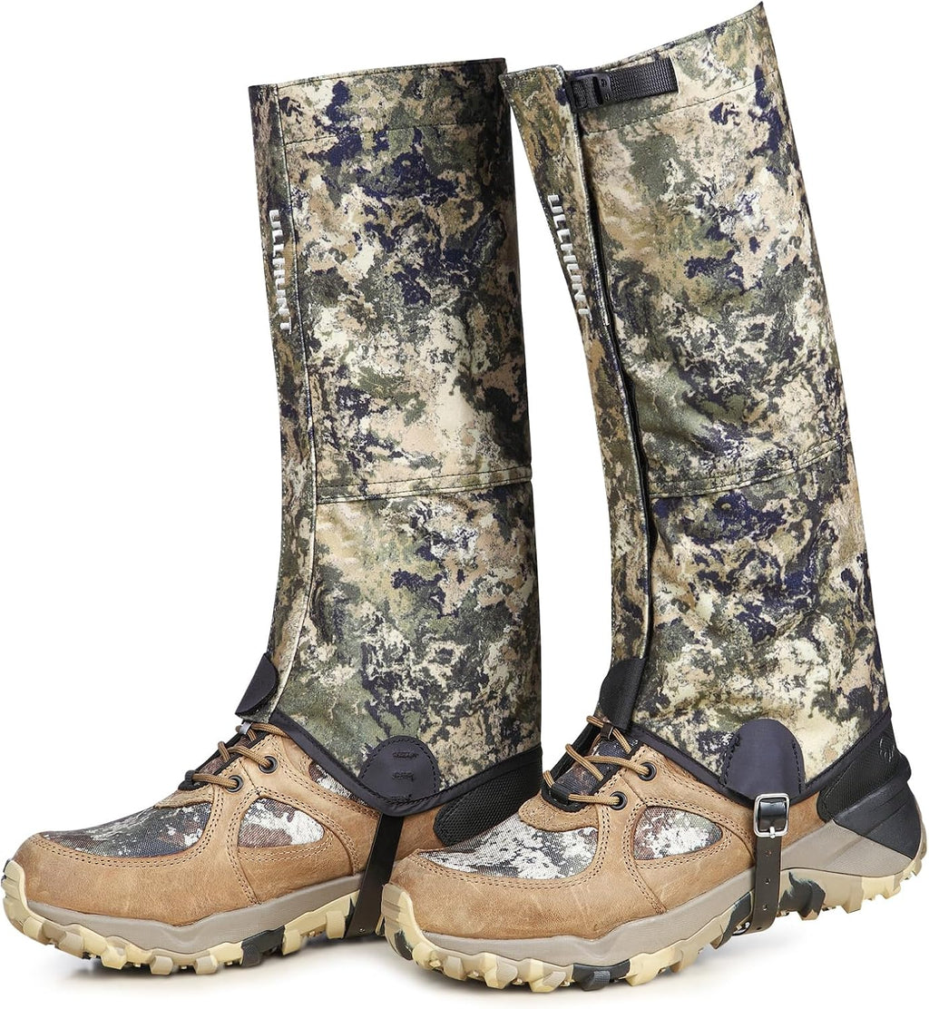 UIIHUNT Hunting Gaiters Leg Gaiters: Ultra High-Performance Hunting Boot Gaiters, Waterproof Hiking Gaiters with Upgraded Rubber Foot Strap, Adjustable Snow Boot Gaiter