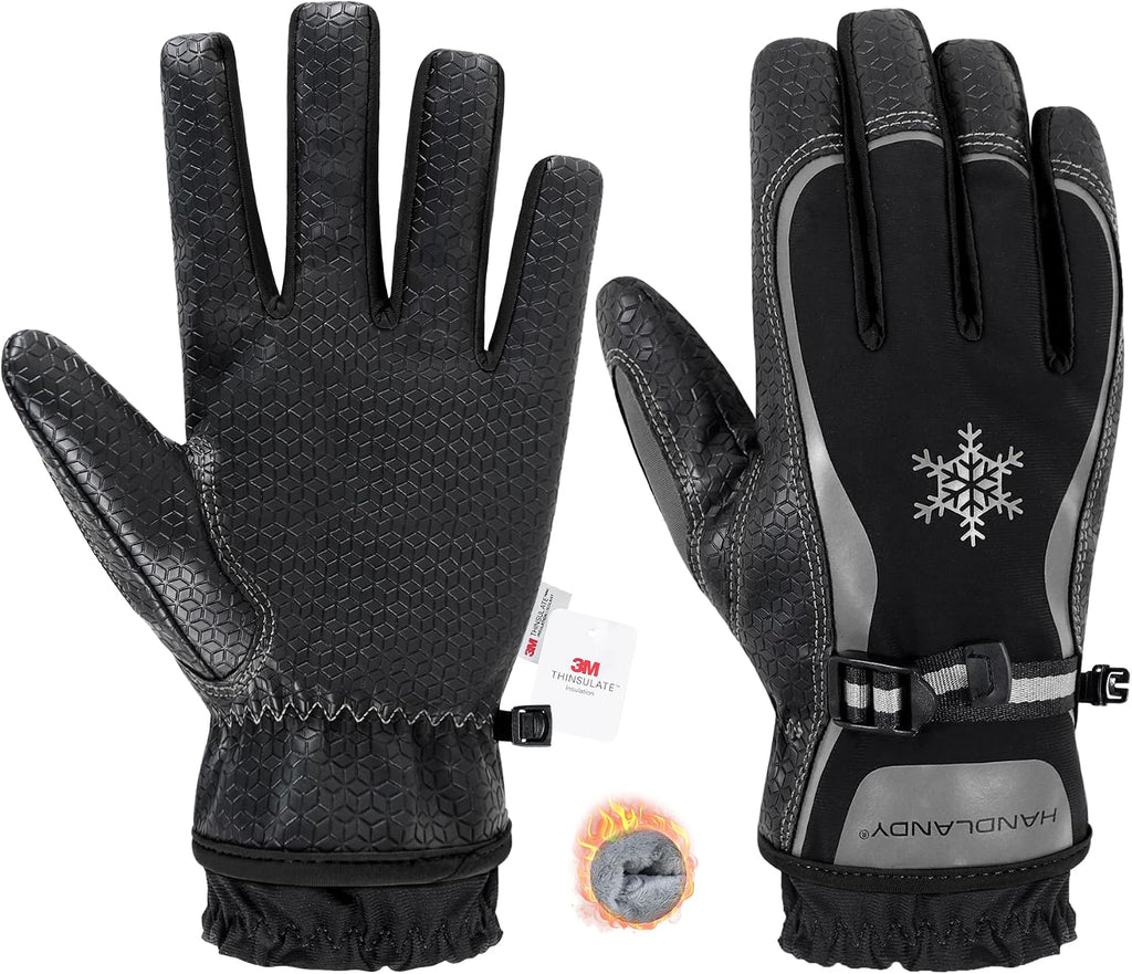 HANDLANDY Winter Work Gloves, 3M Thinsulate Waterproof Insulated Glove for Men Women