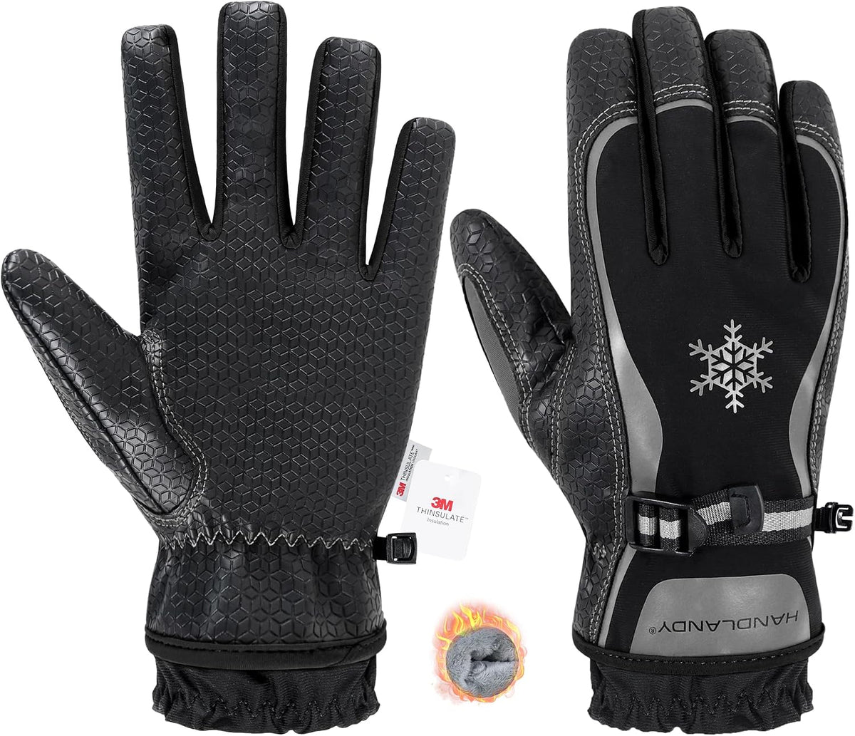 HANDLANDY Winter Work Gloves, 3M Thinsulate Waterproof Insulated Glove for Men Women