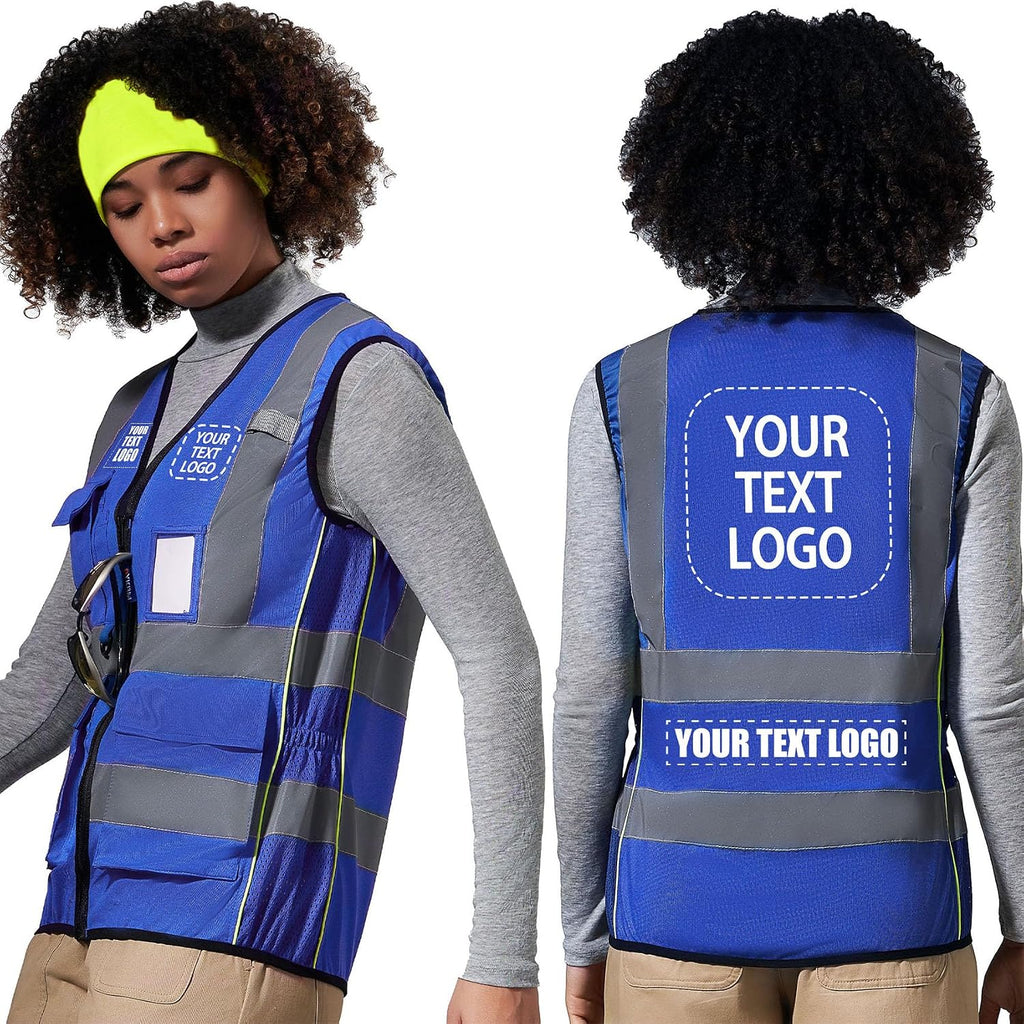 A-SAFETY High Visibility Reflective Safety Vest Customize Logo (XS-8XL)