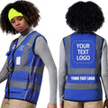 A-SAFETY High Visibility Reflective Safety Vest Customize Logo (XS-8XL)
