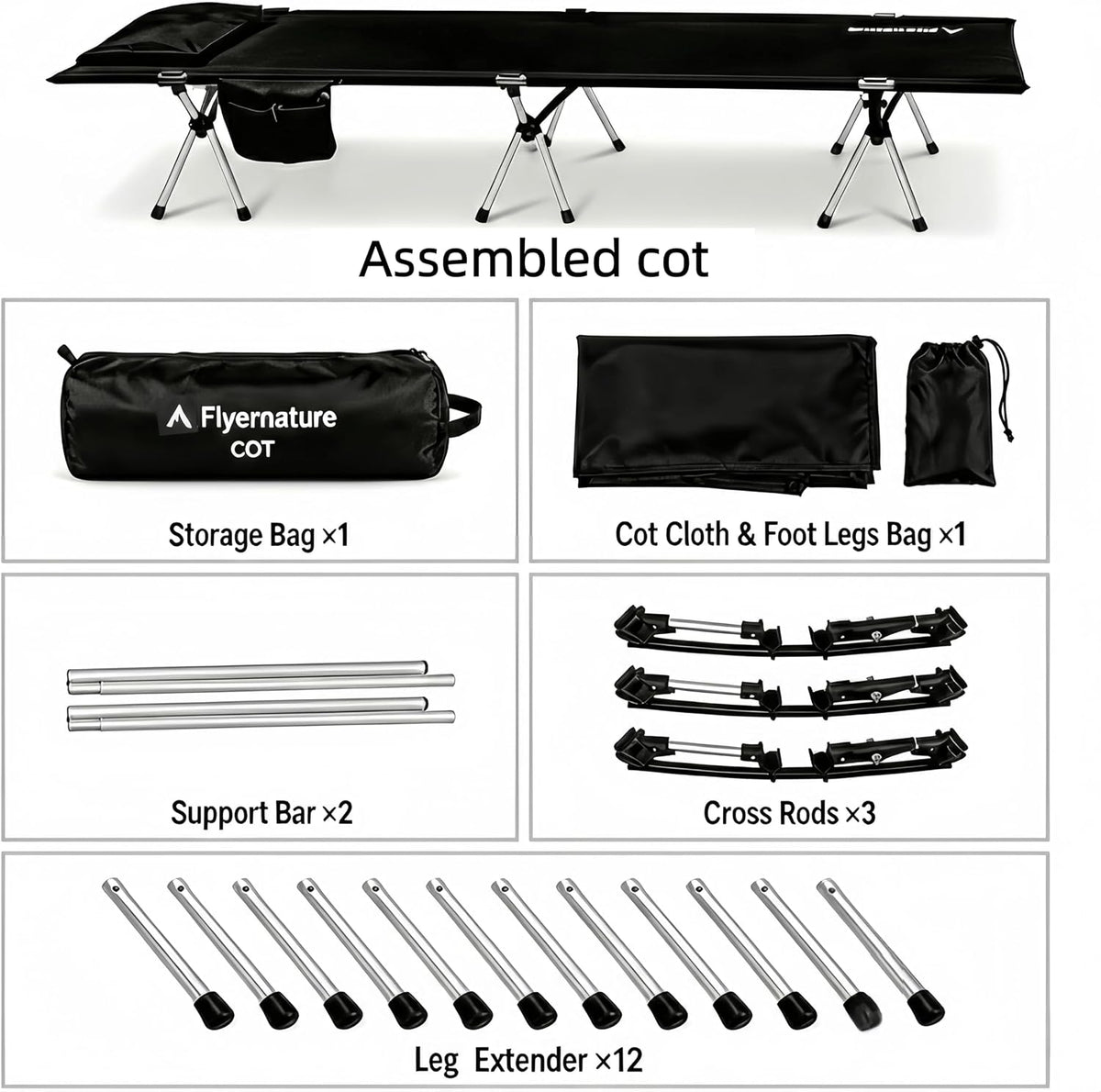 Lightweight Foldable Camping Cot