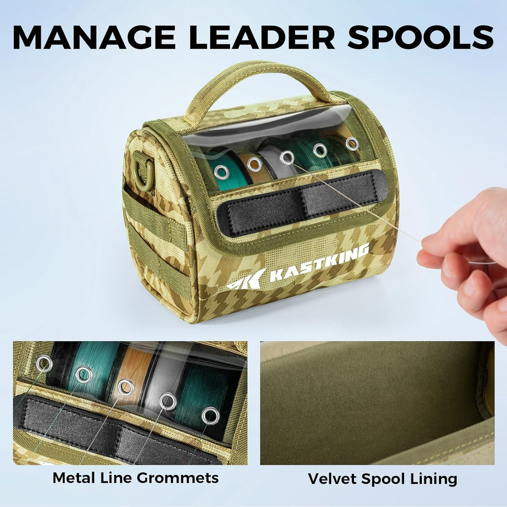 KastKing BaitSpace Line Bag Water Resistant Tackle Bag, Organize Spools